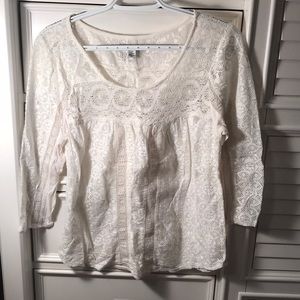 Cream cotton AE shirt